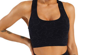 High Quality Plus Size Lightweight Breathable Sport <b>Bra</b> Thin Strap Women Padded Spandex Yoga Gym Active Wear - Product Image 3