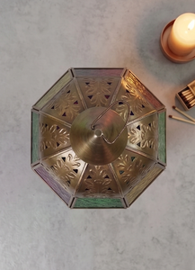 Lanternes en verre rond gravé décoratif de haute qualité, faites à la main, pour la maison et le jardin, lanterne décorative marocaine en verre pour bougie - Product Image 6