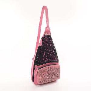 Mochila de cuero de vaca occidental con diseño artesanal, bolso de hombro estilo vaquero - Product Image 3