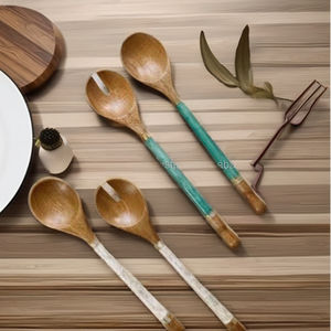 ArtSpoon Premium <b>Wooden</b> <b>Utensil</b> Set | 2 Piece Enamel Dipped Mango Wood Cooking Spoons | Handcrafted Colorful Kitchen Essentials - Product Image 1