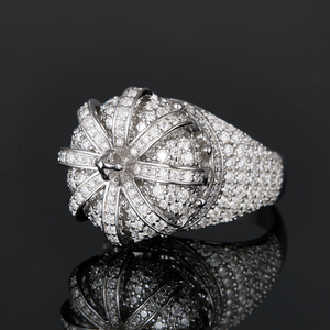 Anillo de Diamantes Cultivados en Laboratorio con Diseño de Corona, Oro de 14 Quilates, Anillo de Lujo para Mujer - Product Image 5