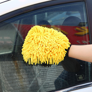 Gants de lavage de voiture en microfibre chenille épaissie, <span class=keywords><strong>super</strong></span> absorbants et anti-rayures, vendus avec des serviettes de nettoyage automobile - Vente en gros usine - Product Image 4