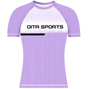 Camiseta Deportiva Lavender Raglan de Manga Corta, Cuello Redondo, Ligera, Transpirable, para Entrenamiento Atlético, Uniforme de Equipo, Rendimiento Deportivo - Product Image 1