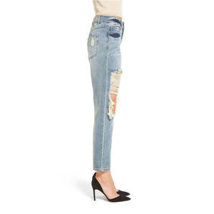 Nouveau Jean Femme Hiver 2025 Tendance Coupe Droite Slim Vintage Respirant Taille Haute Fermeture Éclair 100% Coton Logo Personnalisé - Product Image 6