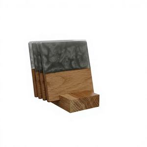 <b>Round</b> Wood Coasters Modern Design Non Slip <b>Mats</b> For Table Use - Product Image 1