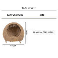 Personnalisé Chat Chien Repos Perchoir Chaise Lit Tissé À La Main En Fibres De Jute Cadre En Fer Robuste Caractéristiques De Protection Boîte D'été D'hiver Faible En Vrac