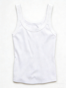 Custom Women Ribbed Cropped Tank Top Cotton Spandex Slim Fit Camisole Vest Gym Workout Sexy Clubwear Logo OEM - Product Image 4