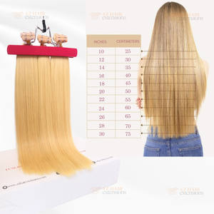 Personnalisation gratuite de la couleur des extensions de cheveux de bande cheveux humains Remy cuticule aligné ultra mince bandes de longue durée prix de gros - Product Image 6