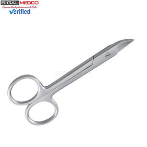 Ciseaux manuels courbés Crown Beebee 4.25 en acier inoxydable allemand, instrument chirurgical dentaire pour la coupe de tissus fins en clinique - Product Image 4