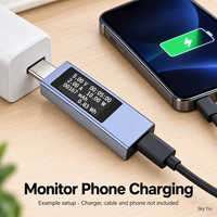 Testeur de puissance USB Type-C 2301C, testeur numérique de tension et de courant CC, moniteur de charge avec minuterie de capacité énergétique pour téléphones