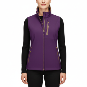 Gilet d'hiver coupe-vent en softshell à carreaux sans manches pour homme, col montant, imperméable, vente en gros - Product Image 1