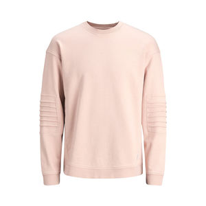 Sudadera Personalizada para Hombre, Estilo Urbano, con Mangas Acanaladas, Oversize, de Algodón Grueso, Felpa, Hombros Caídos, Cuello Redondo, Lisa - Product Image 3