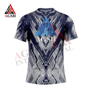 เสื้อยืดแขนสั้นพิมพ์ลายซับลิเมชั่นสำหรับผู้ชาย AGSH ลายเรียบ แห้งเร็ว ทรงปกติ สปอร์ต คอกลม โพลีเอสเตอร์ 100% - Product Image 6