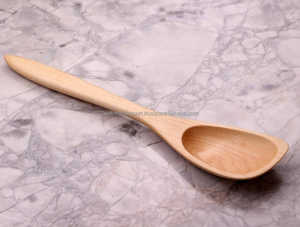 Cuillère à mélanger en bois d'acacia naturel écologique de style vintage en forme de cœur avec manche long - Product Image 6