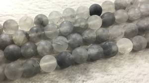 Cuentas de Cuarzo Gris Mate Esmerilado de Hilo Completo, Piedra Natural para Pulseras, Collares y Joyería DIY - Product Image 6