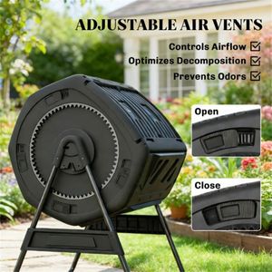 Composter Nero da Esterno per Compostaggio con Aeratori - Product Image 2