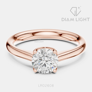 Bague de fiançailles solitaire en or blanc 14 carats avec diamant de laboratoire certifié IGI, taille brillant ronde 0,90 carat, bijoux fins - Product Image 3
