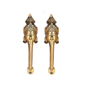 Manija de Puerta de Latón con Diseño de Rostro de Diosa para Puerta Principal, Tirador Antiguo Vintage, Herraje Decorativo Resistente para Hogar y Oficina - Product Image 1