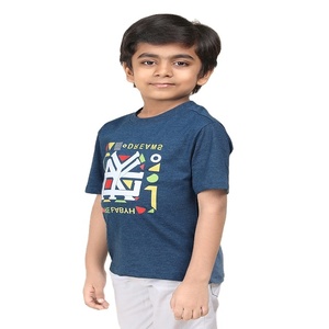 T-shirt à col rond 100% coton pour garçon à bas prix Vêtements imprimés toutes saisons dans différentes méthodes et matériaux - Product Image 1