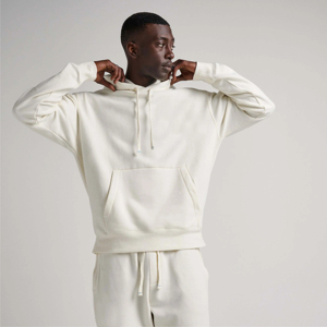 Dernier modèle d'hiver : Sweat à capuche personnalisé en tissu tissé vintage avec logo, unisexe, haute qualité, 100 % coton pour homme - Product Image 2