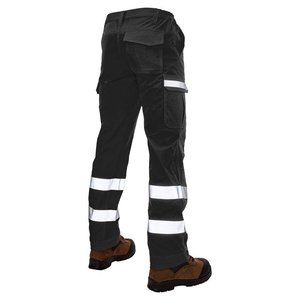 กางเกงทำงานนิรภัยโพลีเอสเตอร์แบบสะท้อนแสง Hi Vis พร้อมกระเป๋าคาร์โก้  รองรับการสกรีนโลโก้ตามต้องการ - Product Image 2