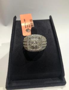 Ensemble de bagues pour homme en moissanite de laboratoire tendance, en argent sterling 925, bagues en grappe plaquées rhodium, luxe, mariage, fiançailles, soirée - Product Image 1