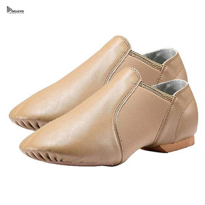 Zapatos de Baile de Jazz de Cuero Color Bronceado, Suela Suave y Flexible, Ligeros y Cómodos, Zapatos de Práctica y Actuación para Mujeres y Hombres, OEM - Product Image 5