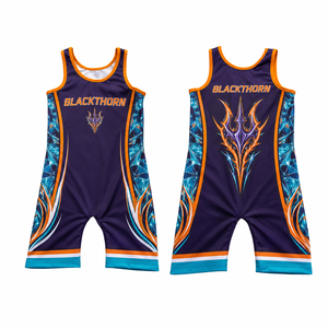 Combinaison de lutte pour femmes adultes, 100% polyester extensible, respirante, logo et tailles personnalisés, uniforme de musculation - Product Image 1