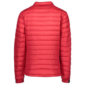 Chaqueta Acolchada Roja para Hombre con Cuello Alto, Cierre de Cremallera, Color Sólido, Ropa Exterior Casual de Invierno, Relleno de Poliéster, Corte Regular - Product Image 5