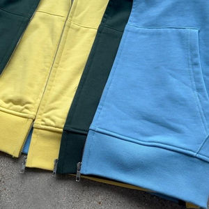 Meilleur sweat à capuche zippé triple couche en coton lourd pour homme, style streetwear personnalisé, idéal pour l'hiver - Product Image 5