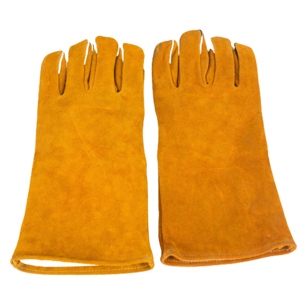 Gants de soudage en cuir de vachette jaune de qualité supérieure, résistants à la chaleur et à l'abrasion, gants de travail de sécurité robustes - Product Image 1