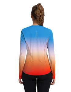 Tela elástica de secado rápido, spandex/poliéster, mangas largas, unisex, para hombre y mujer, con estampado por transferencia térmica. - Product Image 2