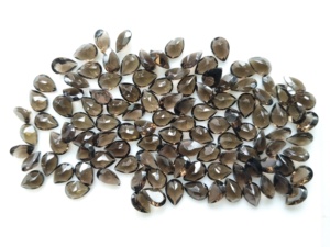 Quartz fumé naturel 10x7MM, coupe poire, pierre précieuse de qualité supérieure pour la fabrication de bijoux - Product Image 3