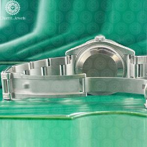 Charm_Jewels Women's Luxury Stainless Steel <b>Watch</b> Round Analog Quartz Dial Sapphire Crystal <b>Diamond</b> Accents Folding Clasp - Product Image 3