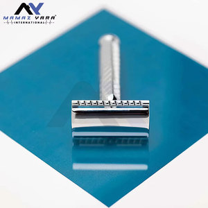 Maquinilla de Afeitar de Seguridad de Doble Filo, Cromada, de Acero Inoxidable, para Hombres y Mujeres, Marca Privada, para Afeitado en Húmedo - Product Image 4