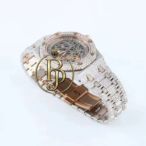 Reloj de Lujo Cuadrado con Incrustaciones de Diamantes, Cuarzo, Correa de Acero Inoxidable, Cristal, Analógico, 10 Bar Resistente al Agua, Calendario - Product Image 3
