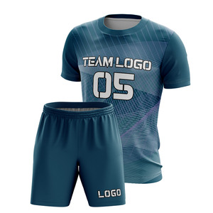 Uniforme de Fútbol de Primera Calidad, Jersey con Cuello Redondo y Pantalones Cortos, 100% Poliéster, Estampado Digital con Letras en la Parte Delantera, Secado Rápido, Último Diseño - Product Image 3