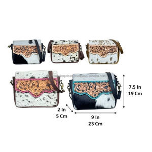Bolso Bandolera de Cuero Genuino de Vaca con Diseño Floral Grabado a Mano Estilo Western para Mujer 2026 - Product Image 2