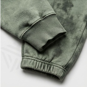 Men's Hooded Casual Solid Customized Color Acid Wash <b>Tracksuit</b> Custom Logo Quick Dry Fleece Design Breathable Gym - Product Image 6