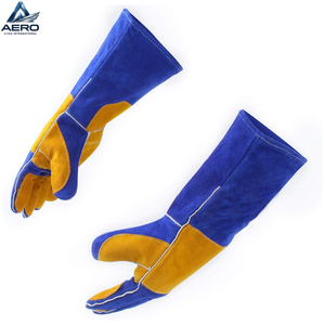 Hand Protection Wear Premium Quality New Arrival Customized Made OEM ODM Service With Own Logo Print Two-Tone Welding <b>Gloves</b> - Product Image 1