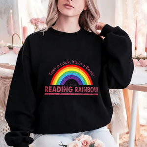 Sweat-shirt à capuche professionnel pour femmes, nouvelle qualité, motif arc-en-ciel, cadeau pour les amoureuses des livres, sweat-shirt amusant sur le thème des livres, logo personnalisé, dernier design - Product Image 2