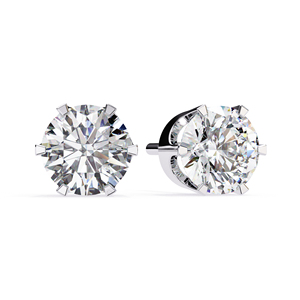 7mm Round Cut Moissanite Stud <b>Earrings</b> D Color VVS1 Solitaire Moissanite Diamond <b>Earrings</b> 10K Solid Gold Classic Jewelry - Product Image 2