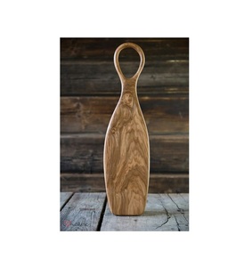 Planche à découper artisanale en bois d'olivier, planche à découper naturelle rustique pour la cuisine avec poignée confortable - Product Image 1