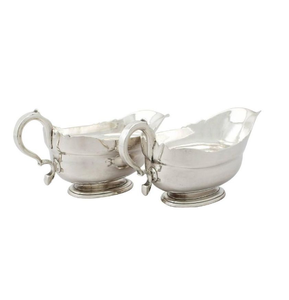 Large Selling Stainless Steel Steak Sauce Boat Set of Two <b>Silver</b> Gravy Boats for Restaurant Easy Pour Dishes <b>Dipping</b> Bowl - Product Image 1