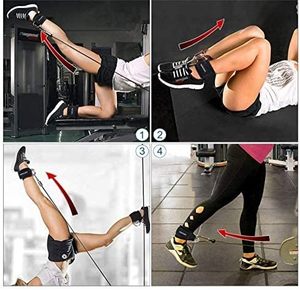 Tobilleras de Gimnasio para Entrenamiento de Piernas con Correa para la Pierna, Equipo de Ejercicio con Cable para Entrenamiento de Fuerza y Protección de Tobillos - Product Image 6