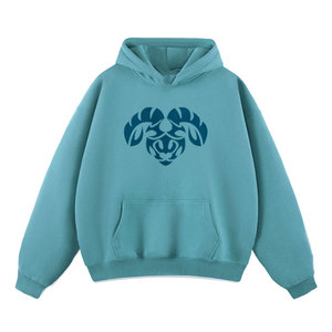 Sudadera con Capucha Unisex Color Granate, Felpa de Algodón, Corte Regular, Bolsillo Delantero, Diseño de Dragón Estampado, Ropa Casual de Otoño, Suave, 350g - Product Image 2