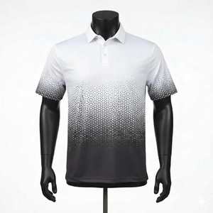 Camisetas de Golf con Diseño Moderno, Estampado Sólido, Manga Corta, 100% Algodón, Transpirables, con Bolsillo, al por Mayor, Calidad Premium, para Hombre, OEM - Product Image 1