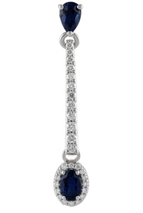 Diamond and Tanzanite Earring in 92.5 Sterling Silver KLST-30761 - Product Image 6