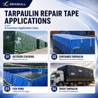 Ruban de réparation pour bâche PVC, robuste, imperméable, auto-adhésif, pour remorques et tentures de camion en tissu enduit