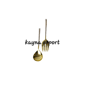 Ensemble de cuillères de service en acier inoxydable, finition miroir, manche à design martelé, design moderne, passe au lave-vaisselle, ustensiles de fête - Product Image 3